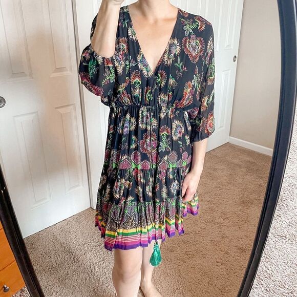 Alexis Holli Floral Mini Dress in Midnight Bloom S - Picture 12 of 13